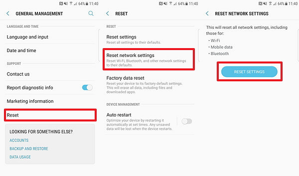 Reset Network Settings