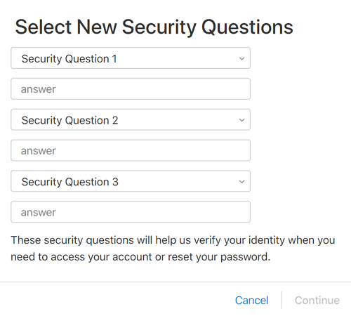 Answer Security Question