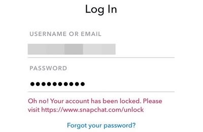 Snapchat Account Locked