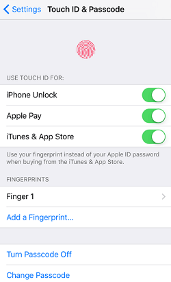 Touch ID & Passcode