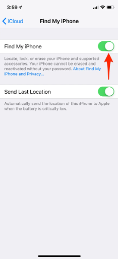 Turn Off Find My iPhone