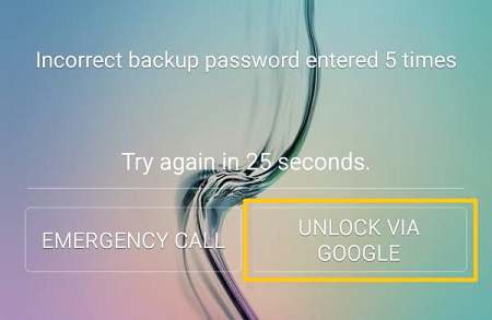 Unlock Samsung via Google Account