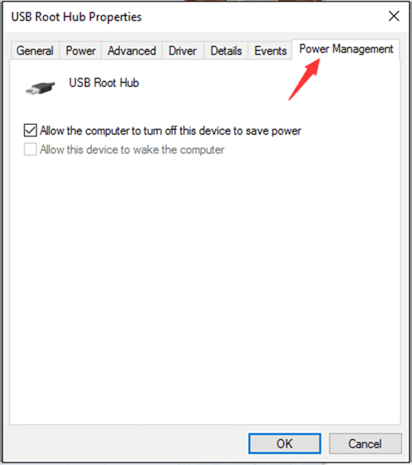 USB Root Rub Properties