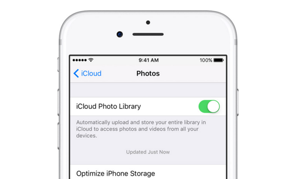 Turn on ICloud Photo Library