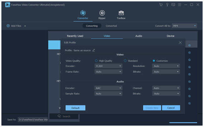 Profile Settings