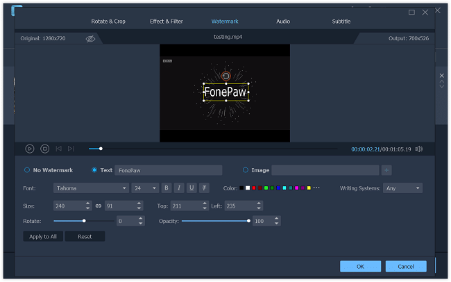 Edit Video and Add Watermark