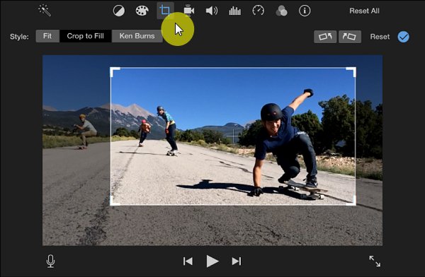 Crop Video in iMovie