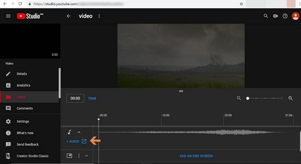 Edit Audio on YouTube Studio