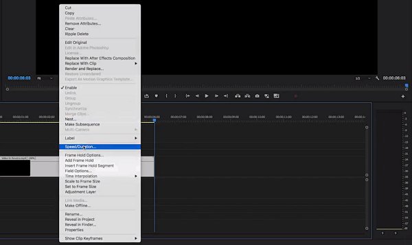 Premiere Click Speed/Duration 
