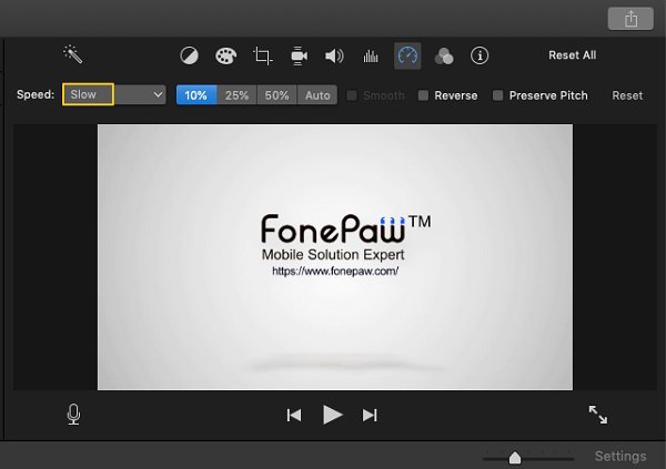 Slow Down Video in iMovie