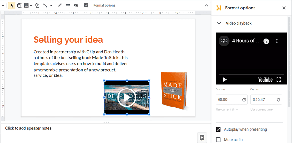 Insert YouTube Video Into Google Slides