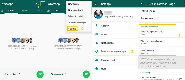 Allow WhatsApp Auto Download