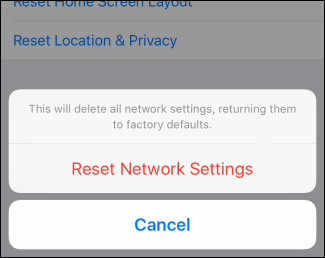 Confirm Resetting