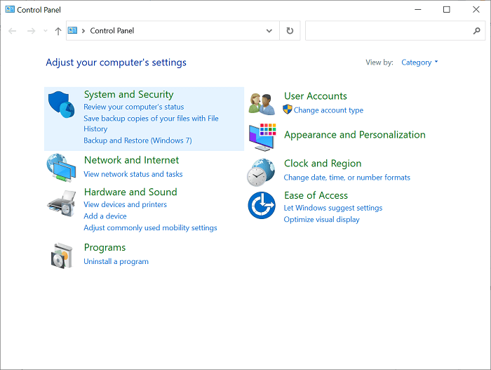 Windows Control Panel