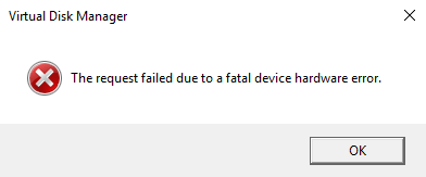 A Fatal Device Hardware Error