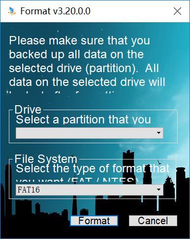 Format USB Flash Drive