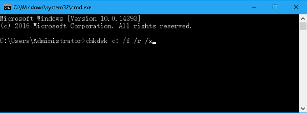 chkdsk 실행