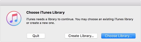 Scegli iTunes Library