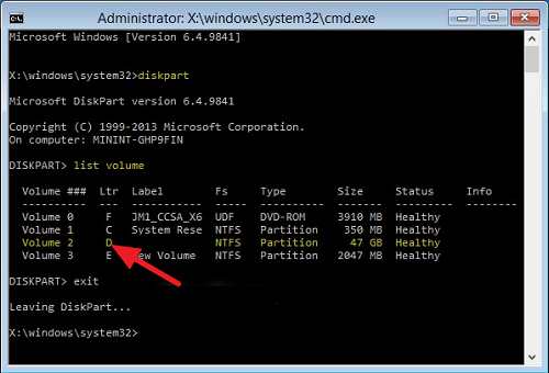 Command Prompt Drive Letter