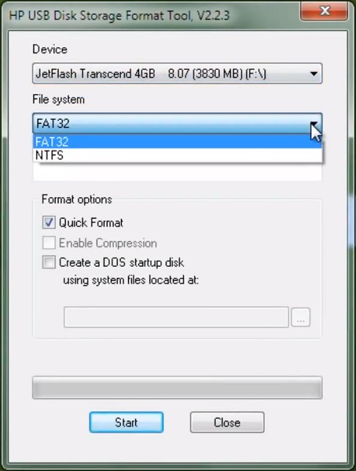 Seleziona File System