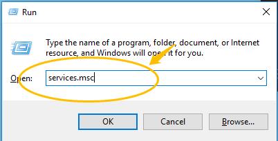 Run Services.msc