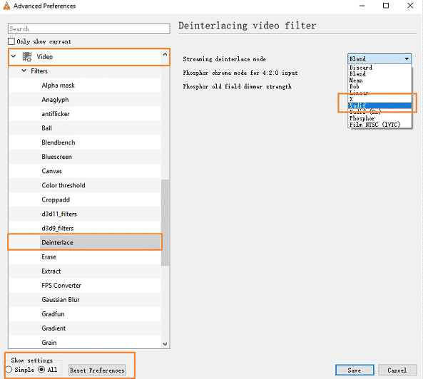 Set VLC Preferences