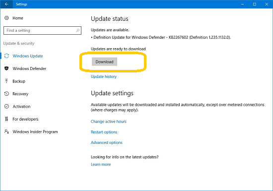 Windows Update Download