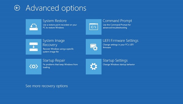 Windows Advance Option