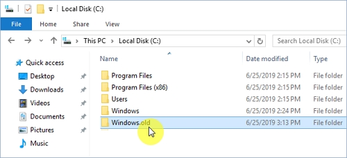 Windows.old Folder