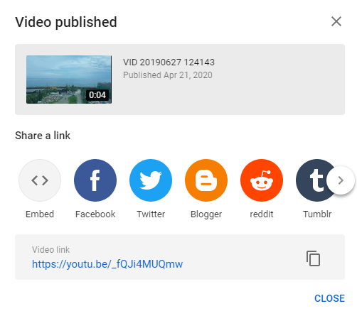 Publish Youtube Video