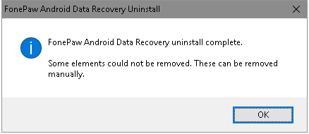 Rimuovere FonePaw Recupero dati Android