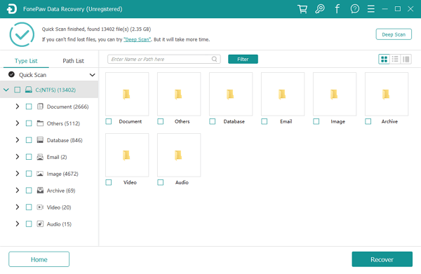 Choose A Scanning Mode to Scan USB Drive