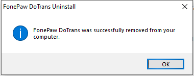 Uninstall DoTrans Successfully