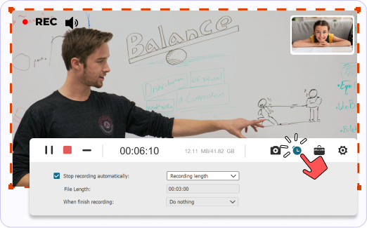 Auto Stop Webcam Recording