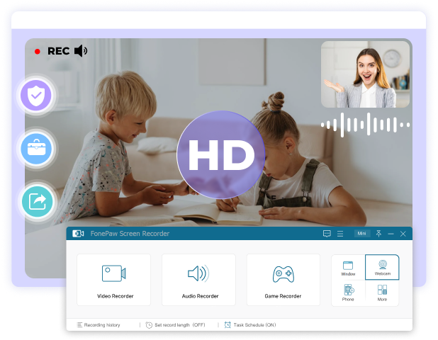 Registra video con FonePaw Webcam Recorder