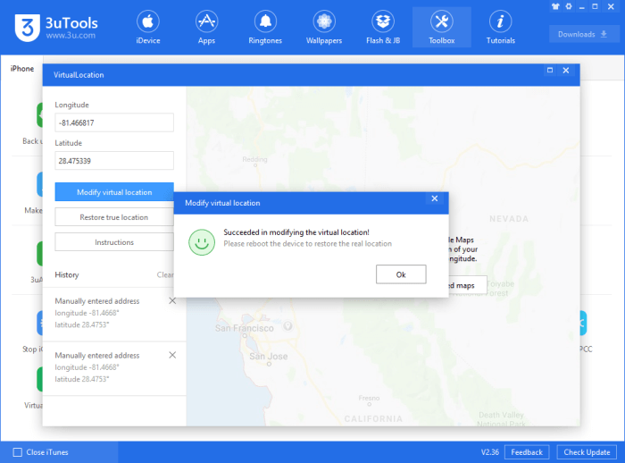 3uTools Fake Location