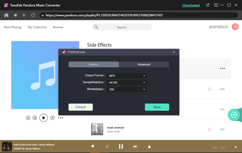 Adjust Output Settings