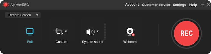 Provided Recording Modes in ApowerREC