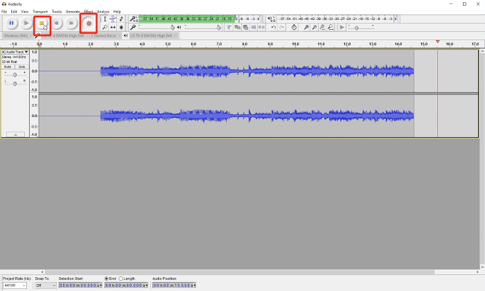 Audacity Recording Audio