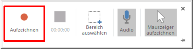  Auf „Aufzeichnen“ klicken