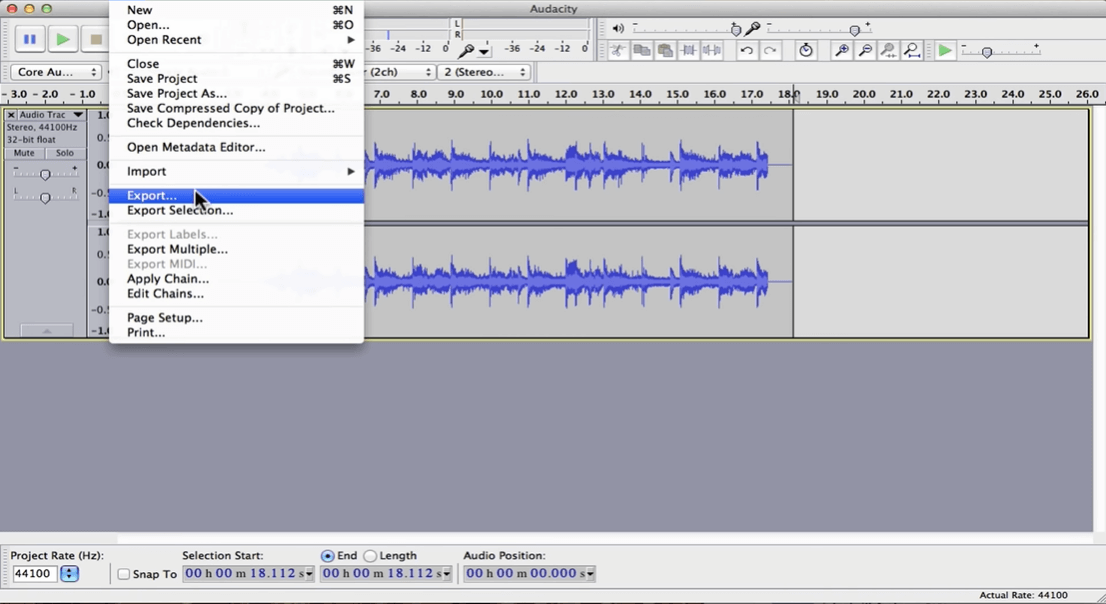 Aufgenomene Audiodatei speichern