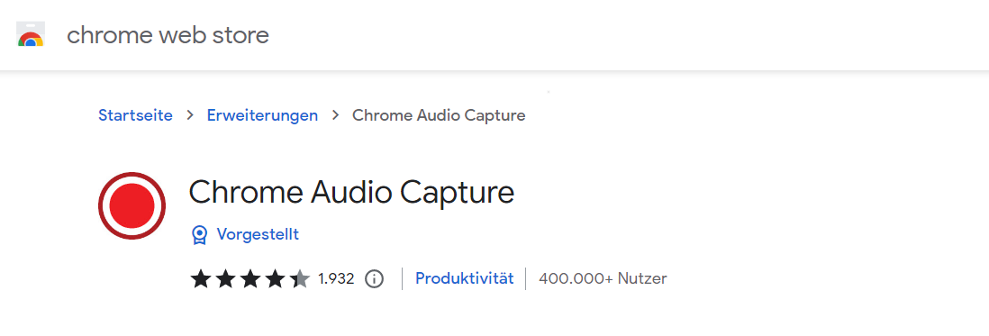 Chrome Audio Capture