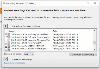 Convert the Recording Format to MP4