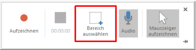 Die Option „Bereich auswählen“ wählen 