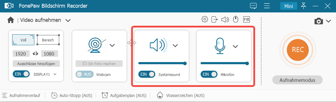 Audioeinstellungen anpassen