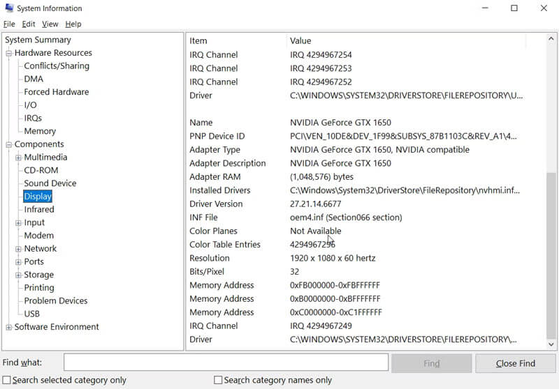 Display Adapter Description