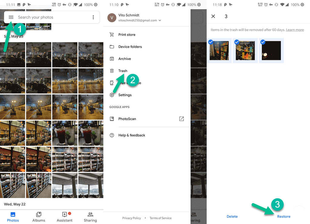 Gelöschte Videos von Android wiederherstellen von Google Fotos