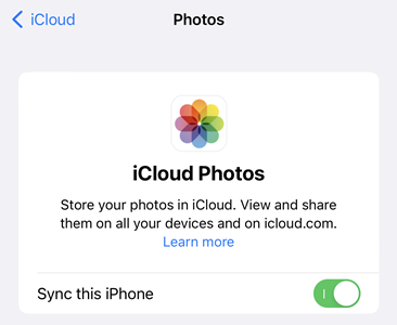 iCloud 사진을 활성화하여 iPhone에서 iPhone으로 사진 전송