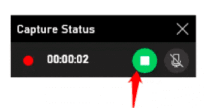 Pulsante di fine registrazione