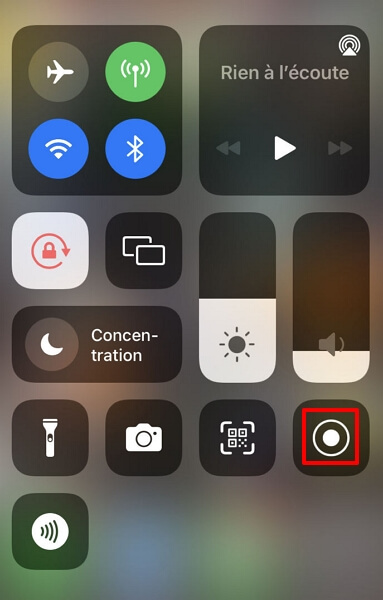 Lancer l’enregistrement d’écran sur iPhone